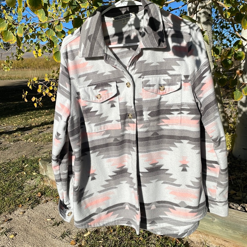 Very soft fleece button down